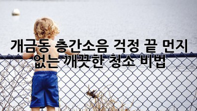 개금동 층간소음 걱정 끝! 먼지 없는 깨끗한 청소 비법